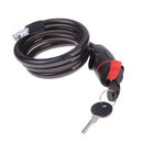 Universal Anti-Theft Steel Coil Cable Motorcycle Lock Bicycle Lock with Key