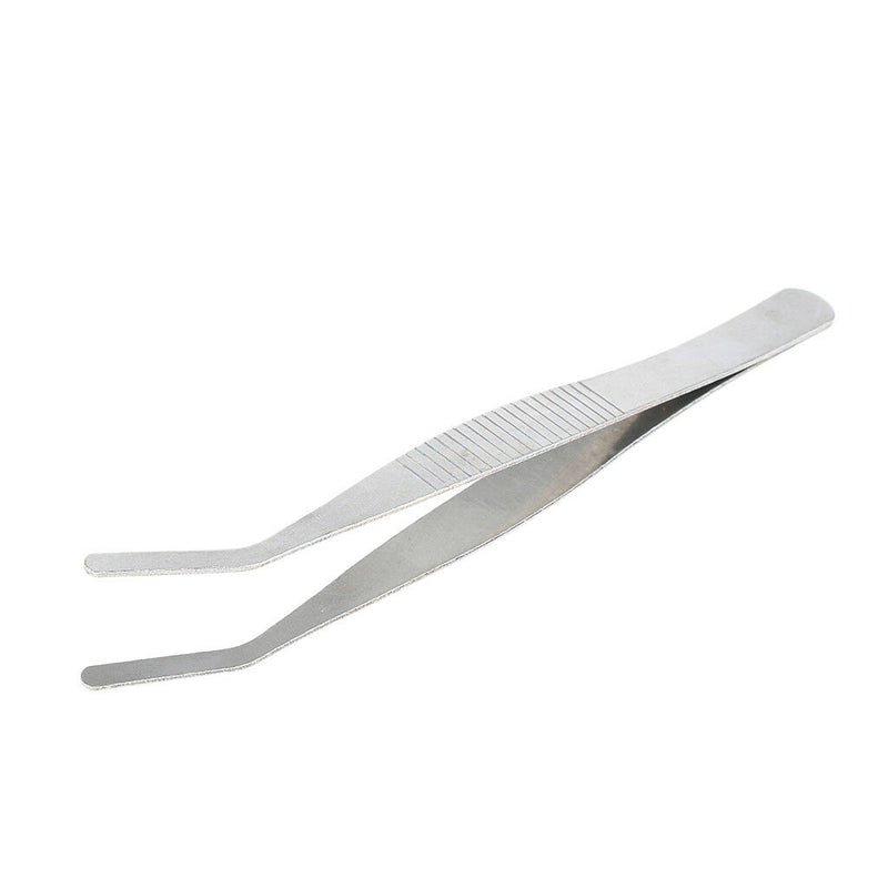 Curved Round Tip Stainless Steel Tweezers 12 cm / 4.7 inch Lab