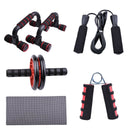 5-in-1 Ab Roller Wheel Workout Equipment Abdominal Exercise Home Gym Mat