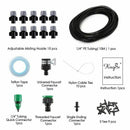 Micro-Flow Drip Watering Irrigation Adjustable Misting Kits System Self Pla N3R3