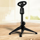 Table Microphone Tripod Stand Adjustable Metal DesktopMic Clamp Clip Holder AGF