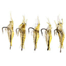 5Pcs 4cm 2g Fishing Lure Soft Super-Lightweight Vivid Shrimp Prawn Bait Sha W3Y5