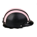 Motorcycle Motorbike Open Face Helmet Visor with Goggles - Pink