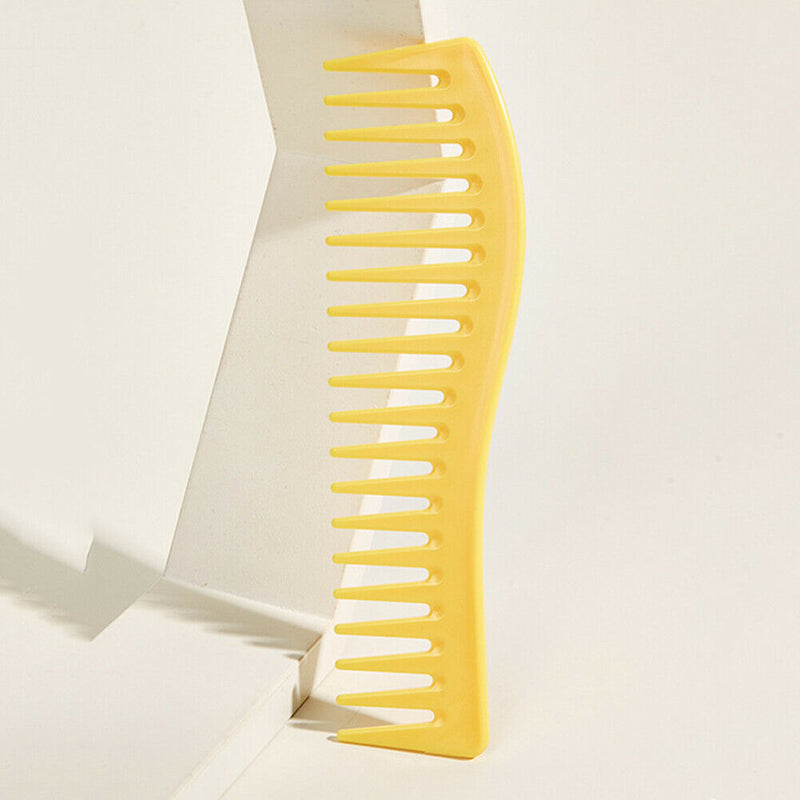 Hairdressing Comb Hair Styling Hand Grip Comb Hair Salon Tools (Yellow) A
