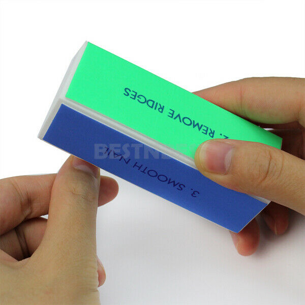 5X Nail Art Polisher Trim 4 Ways Shiner Buffer Buffing Block File Manicure Tools