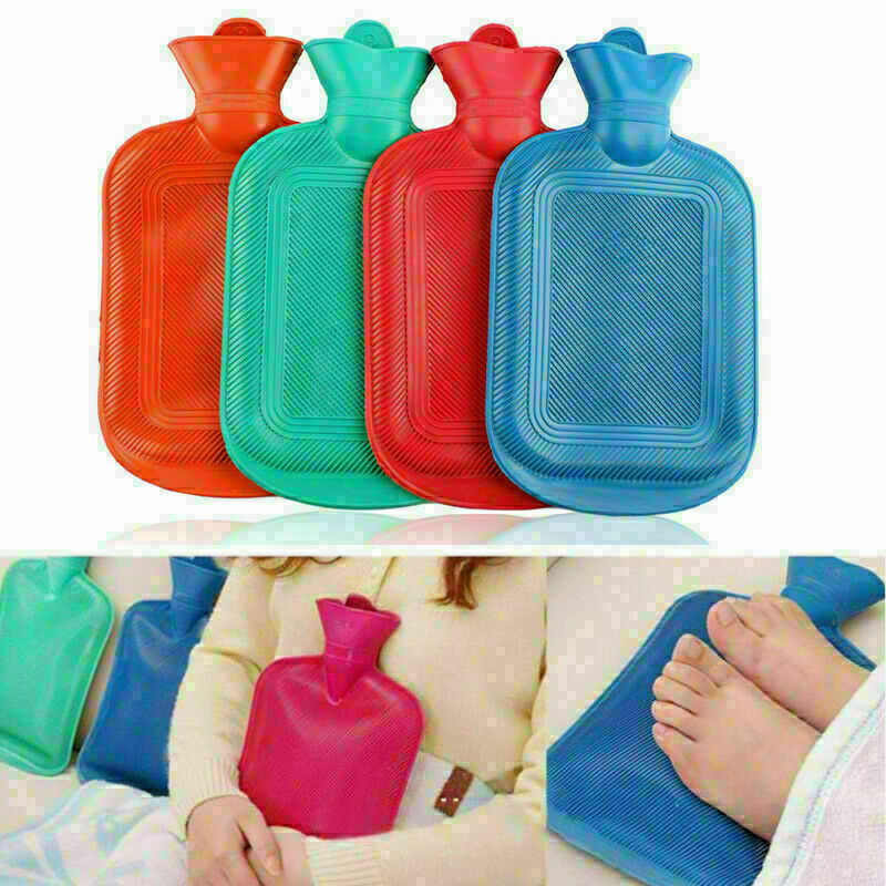 HOT THICK Rubber HOT WATER BOTTLE BAG WARM Relaxing Heat Cold Therapy R4Q5 L9C0
