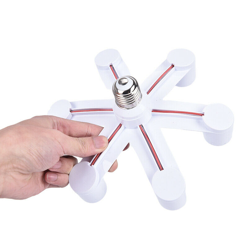 1 To 6 Lamp Holder E27 Socket Base LED Lamp Base Bulb Splitter Holder Conve_ Gw