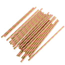 25 Pieces Paper Disposable Drinking Straws Party Banquet Tableware Supplies