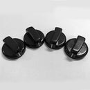 4Pcs Black Kitchen Gas Stove Cooker Oven Control Rotary Switch Knobs New