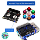 LED Light GPIO Extension Board Dual Cooling Fans for Raspberry Pi 4B/3B+