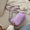 Women Stone Pattern Shoulder Bags PU Leather Chain Purse Handbag (Purple)