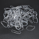 Fashion Ponytail Holder 200PCS Transparent Hair Tie Band Elastic Rubber Women