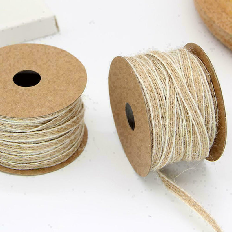 1 Roll Natural Jute Burlap Ribbon Lace Trims Tape Wedding Decor New X0V0 G6 R2M1
