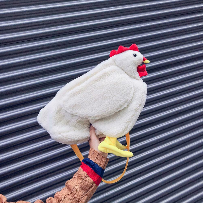 Women Crossbody Bag Cartoon Chicken Pattern Shoulder Bags Casual Accessories