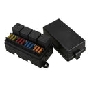 12 Way Blade Fuse Holder Box with Spade Terminals and Fuse 4PCS 4Pin 12V 40 F8T2