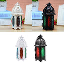 Moroccan Lantern Metal Chandelier ~ Tea Light or Votive Candle Holder White