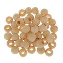 1 pack of 20 natural round DIY beads - 20mm