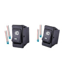 Pair 35A 12V Driving Fog Lamp Rocker Toggle Switch W/ Green + Red LED Light