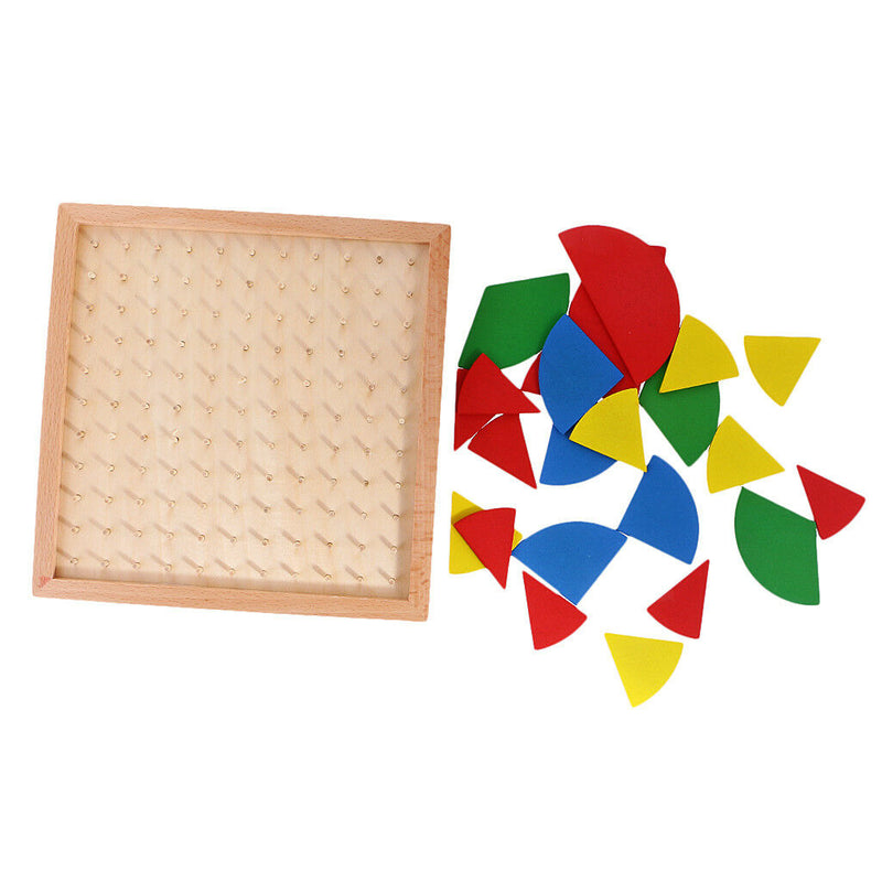 Kids Early Learning Toys Montessori Material Circular Fraction Division Gift