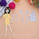 5pcs Elegant Lady Cutting Dies DIY Stencils Scrapbook Embossing DIY Cards