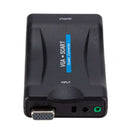 Vga To Scart Video Audio Converter Adapter With Remote Control Usb Dc Power