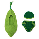 3pcs Cute Fashion Newborn Baby Photography Props Handmade Crochet Outfits