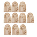 10 x Cut Wooden Mini Tiny Plain Fairy Faerie Pixie Elf Doors Unpainted