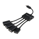 USB C Male to 3 USB 2.0 / 1 USB Female Charge HUB OTG Adapter Splitter NEW