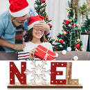 Christmas Wooden Letter Ornaments Art Crafts English Alphabet Desktop Decor A