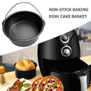 Non-stick Baking Dish Cake Basket Container for Electric Air Fryer (6inch)