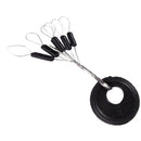 10Pcs 6 in 1 Cylinder Shaped Float Stop Rubber Stopper Bobber Sinker X7W9