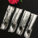 100pcs Plastic Spoons Mini Clear Safe Flatware Spoons Cake Spoons for Gathering