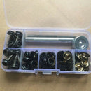 Stainless Steel Snap Fastener Canvas Screw Press Iron 62pcs Set Kit Stud Boat