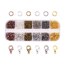 960Pcs Stable Lobster Clasps 6 Mixed Colors Making Jump Rings for Necklace DIY