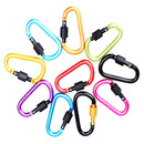 10Pieces Carabiner Screw Lock Climbing Buckle Snap Spring Clip Hook Keychain