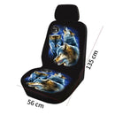 Front Saddle Washable Wolf Printed Car Seat Cover Anti Slip Interior Decoration