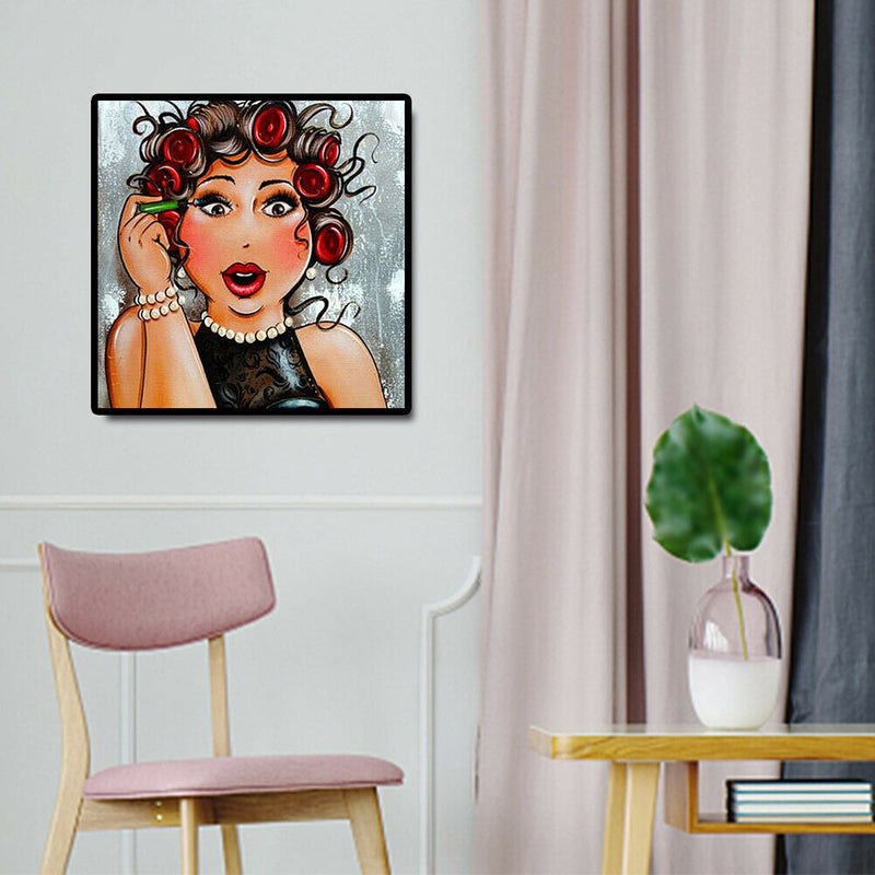 Women 5D diy Full Round Drill Diamond Painting Rhinestone Art Decor (V586)