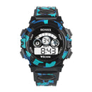 Outdoor Multifunction Waterproof Boy Sports Electronic Watches (Black)