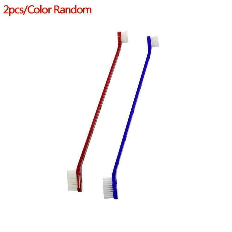 2Pcs Safe Plastic Pet Cat Dog Clean Teeth Dual Oral Supplies Cleaning Pet C9R7