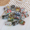 Mini tin trinket jewelry coin box tinplate storage case American Route 66  JR