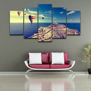 5 Panel  Home Wall Art Scenic Picture Paint Printed on Canvas Balloon