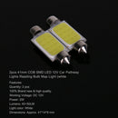 2pcs 41mm COB SMD LED 12V Car Reading Bulb Map Light (white light)