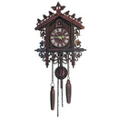Hand-carved Wooden Cuckoo Clock Decorative Wall Pendulum for Home Decor