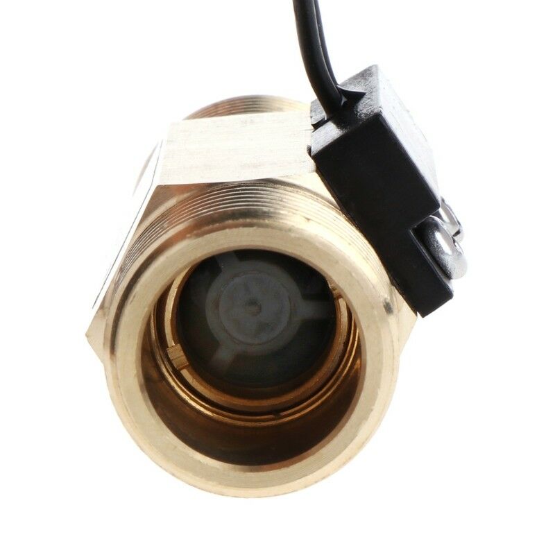 DC 250V G1/2" DN15 70W Water Flow Sensor Switch Meter Copper Liquid Flow Switch