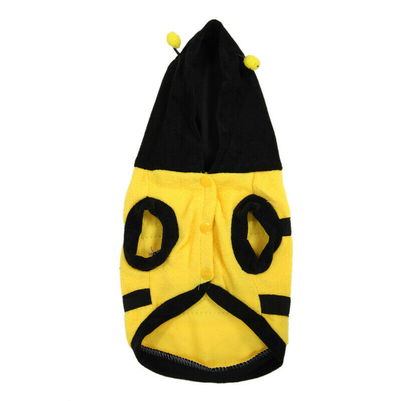 Dress up Costume Bumblebee Bee Yorkie Doogie Dog Coat Clothes Pet Apparel S J1N7