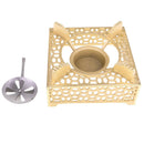 Outdoor Travel Camping Cooking Spirit Burner Alcohol Stove - Square yellow