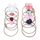 10pcs/Bag Baby Girls Headbands Lace Elastic Photo Photography Prop Hairband