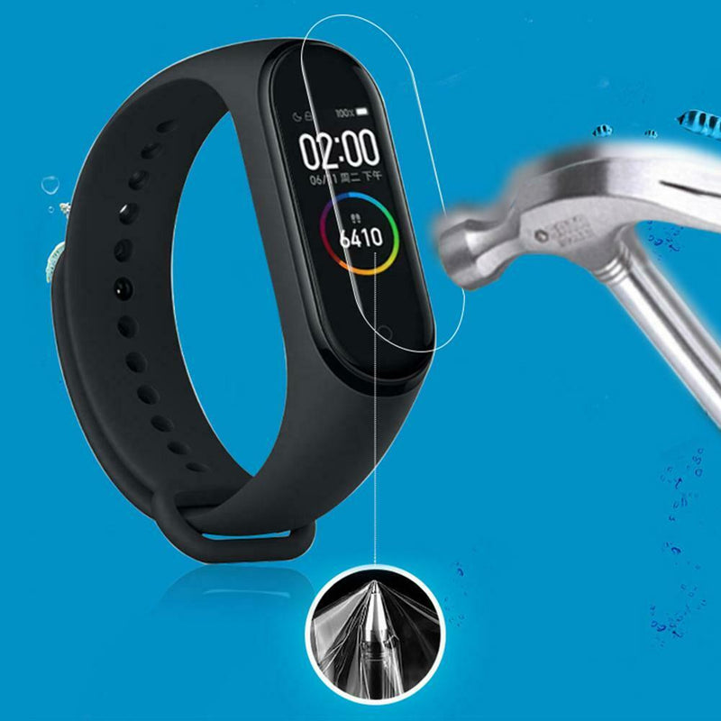 Hat-Prince 2pcs TPU Full Cover Screen Protective Soft Films for Mi Band 4