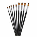 9pcs Watercolor Oil Painting Brush Set Nylon Paint Brushes