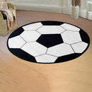 Round football Carpet Living Room Parlor Mats Children Kids Boys Bedroom Ca M1Y8
